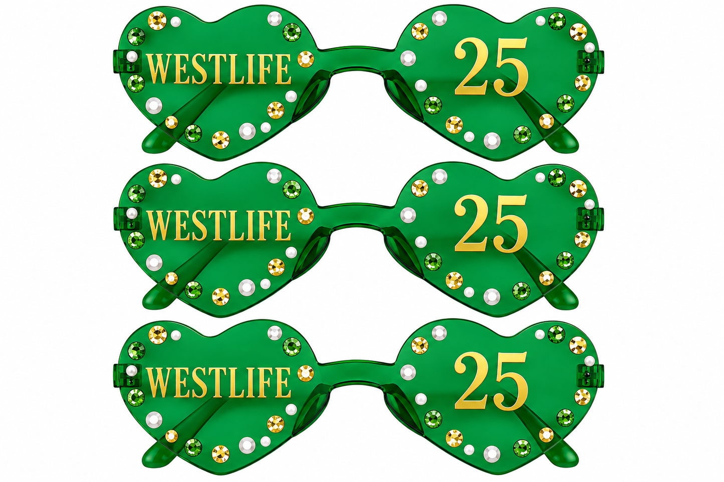 *PRE ORDER* WESTLIFE Heart Sunglasses | Festival & Concert Glasses | Vinyl or Rhinestone Design