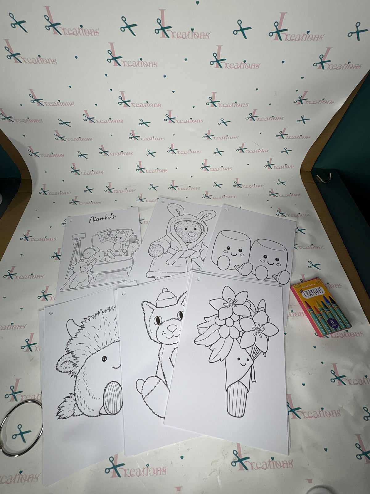 Jellycat Inspired Personalised Colouring Book - 12 pages to colour