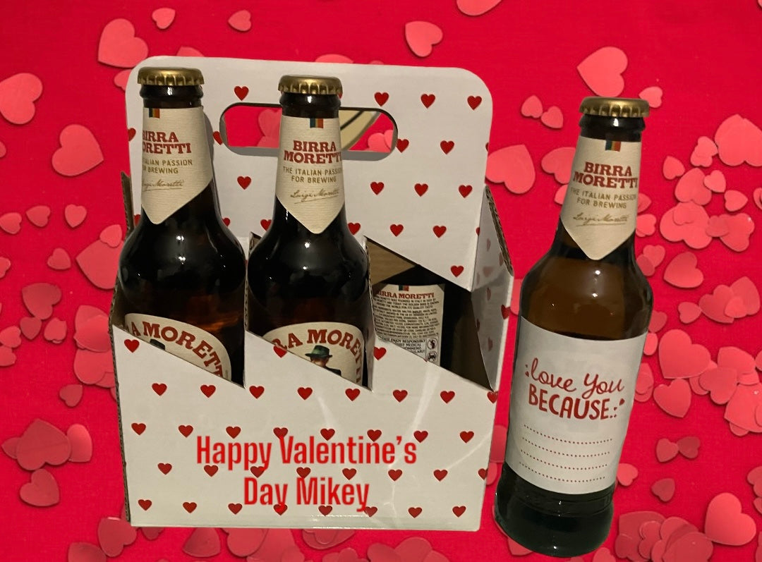 Personalised Beer holders for Valentines Day