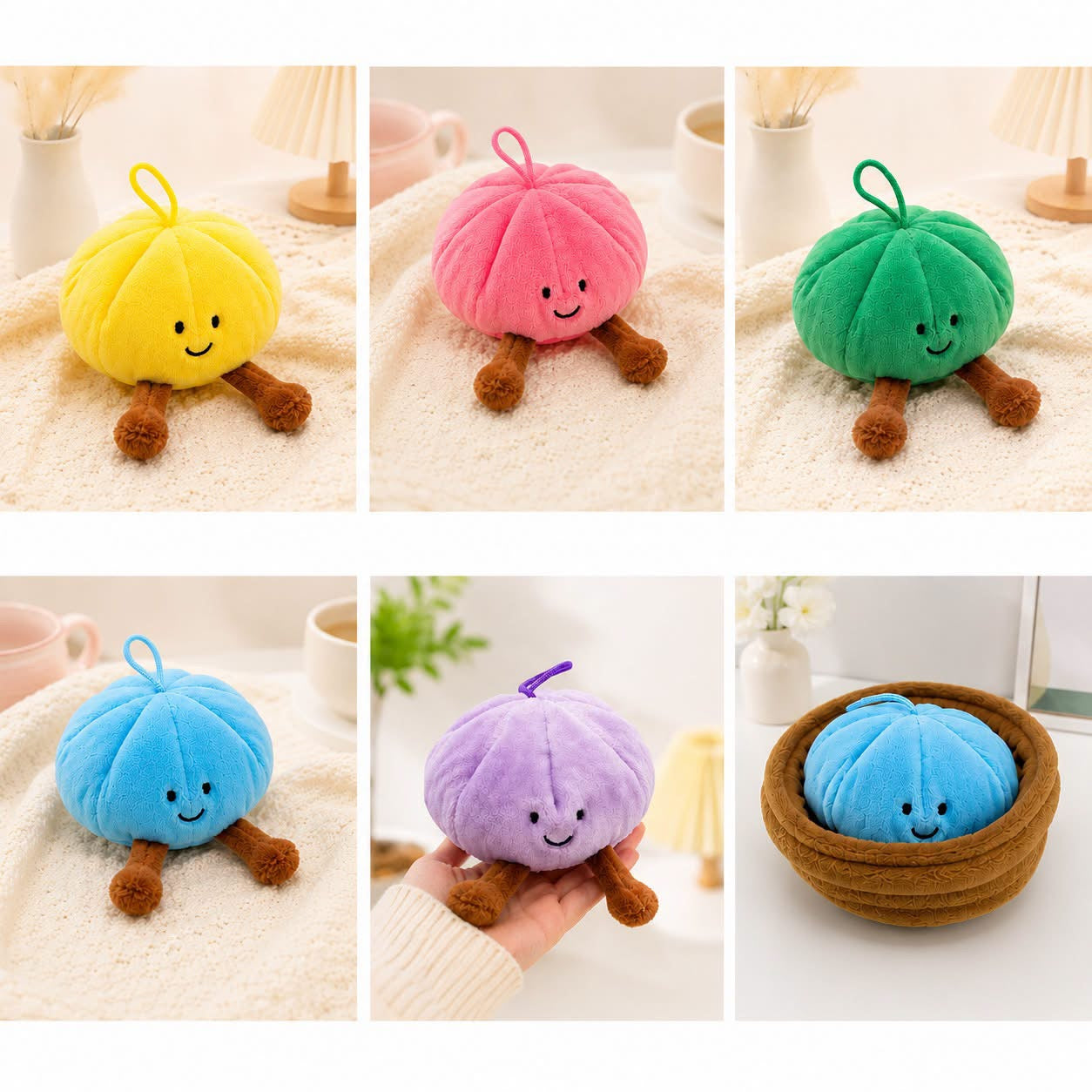 Cute Dumpling Plushie with Basket – Soft 20cm Plush Toy | Multiple Colours